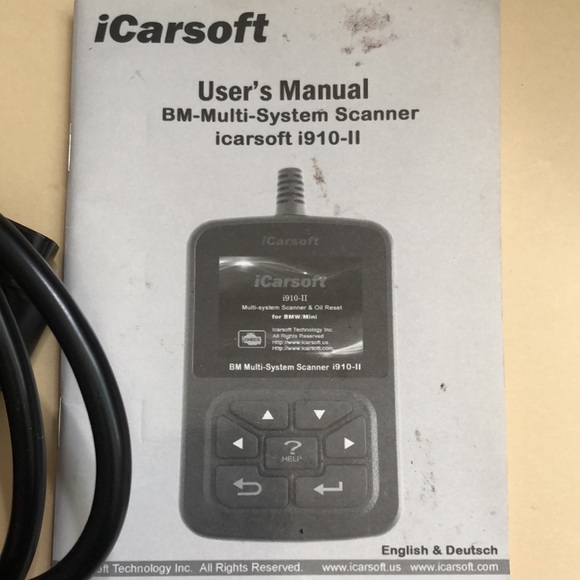 DIAGNOSTIC SCANNER TOOL FAULT CODE RESET iCarsoft i910 for BMW / Mini - Picture 9 of 11